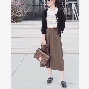 Uniqlo silk wide leg pants